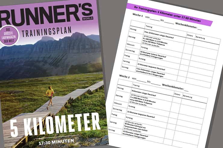 5 Kilometer unter 17:30 Minuten – 8-Wochen-Laufplan
