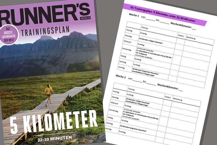 5 Kilometer unter 22:30 Minuten – 8-Wochen-Laufplan
