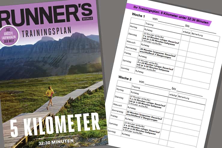5 Kilometer unter 32:30 Minuten – 8-Wochen-Laufplan