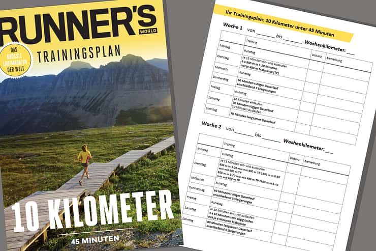 10 Kilometer unter 45 Minuten – 12-Wochen-Laufplan