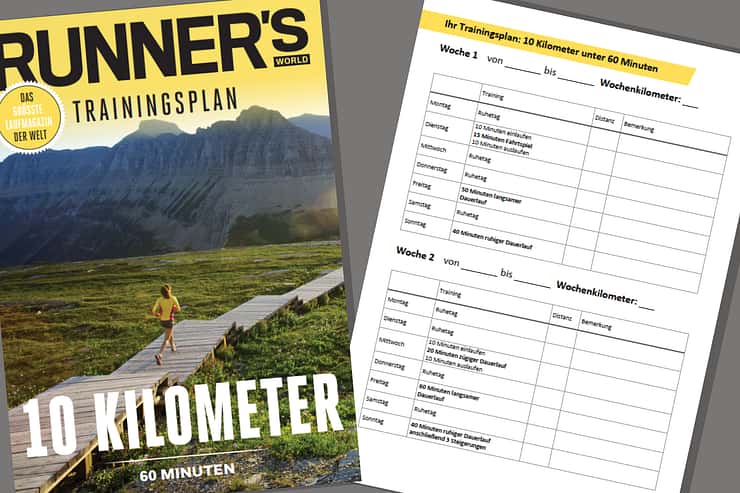 10 Kilometer unter 60 Minuten – 12-Wochen-Laufplan