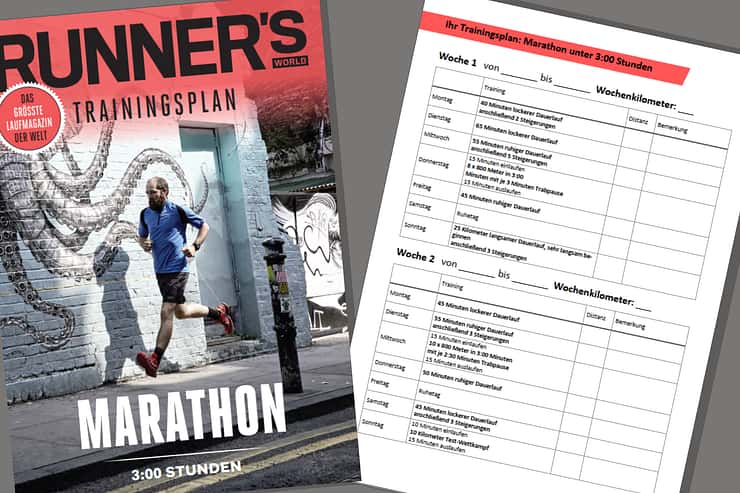Marathon unter 3:00 Stunden – 12-Wochen-Laufplan