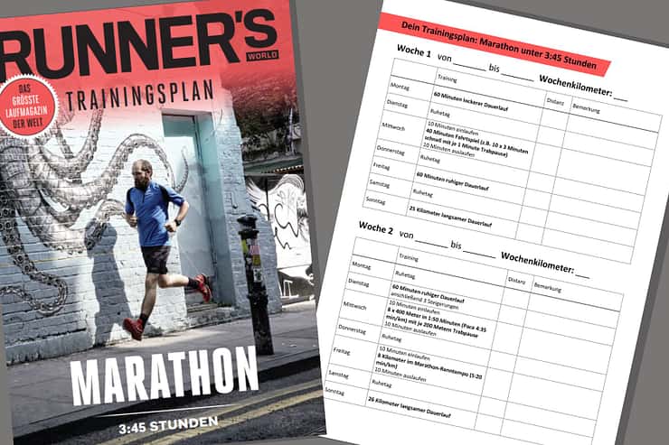 Marathon unter 3:45 Stunden – 12-Wochen-Laufplan